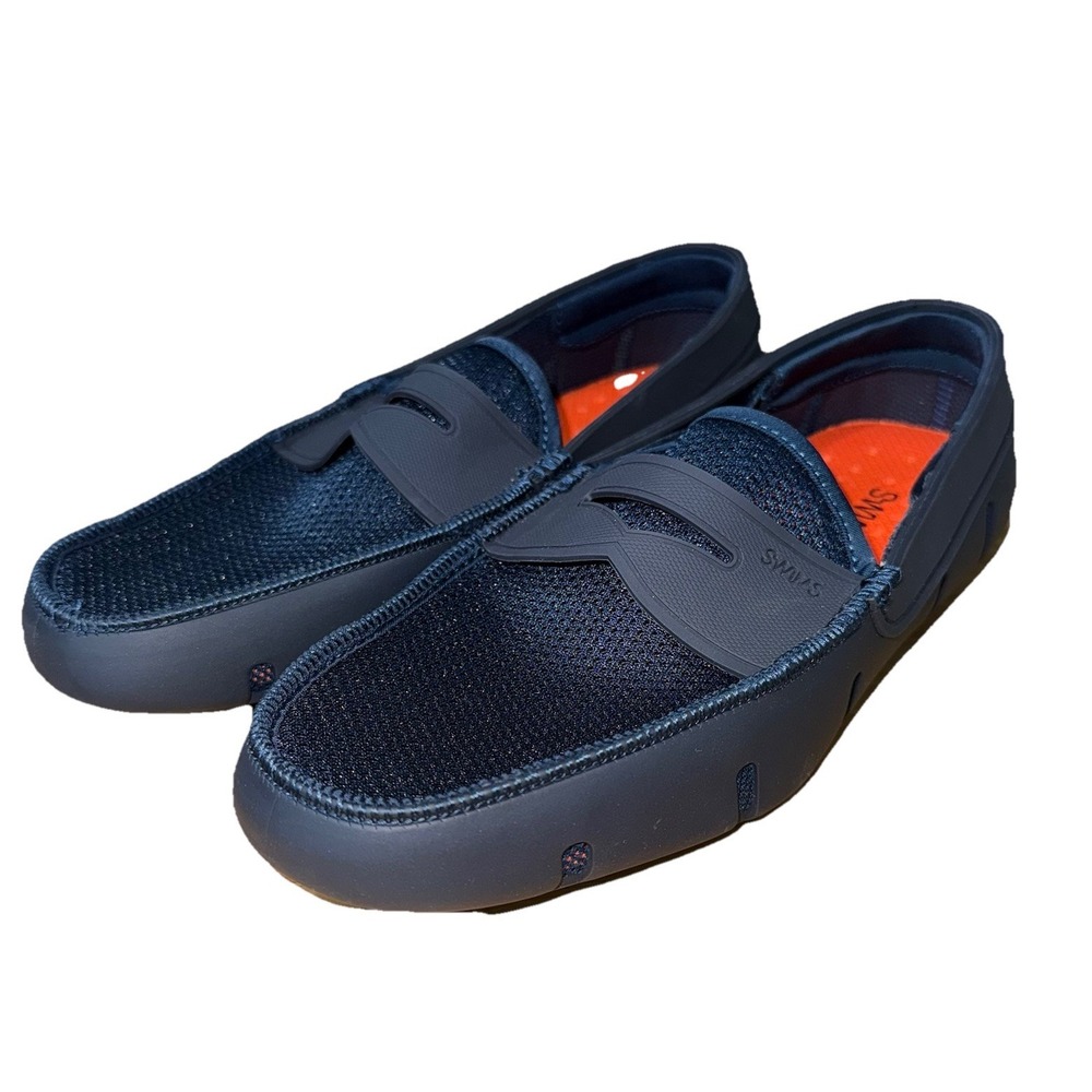 Brand New SWIMS Men's Penny Loafers Slip-On Moccasins Classic Navy Blue US 8